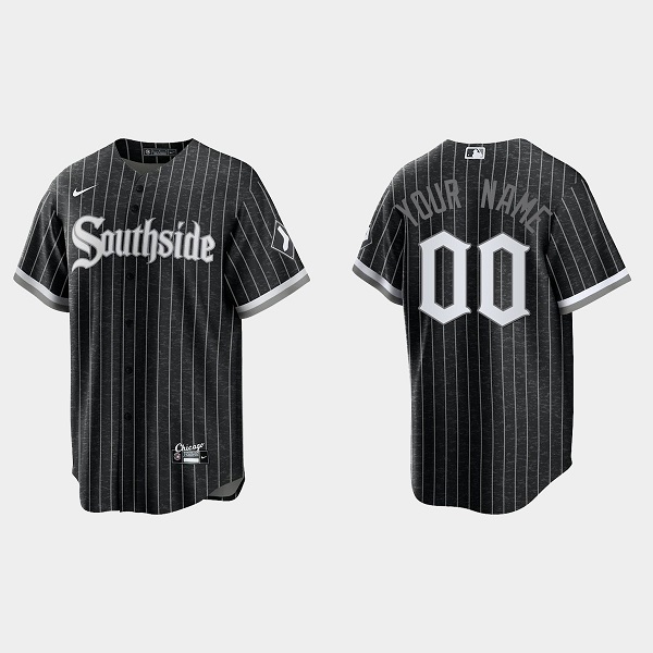 Men's Chicago White Sox ACTIVE PLAYER Custom Black 2021 City Connect Cool Base Stitched MLB Jersey